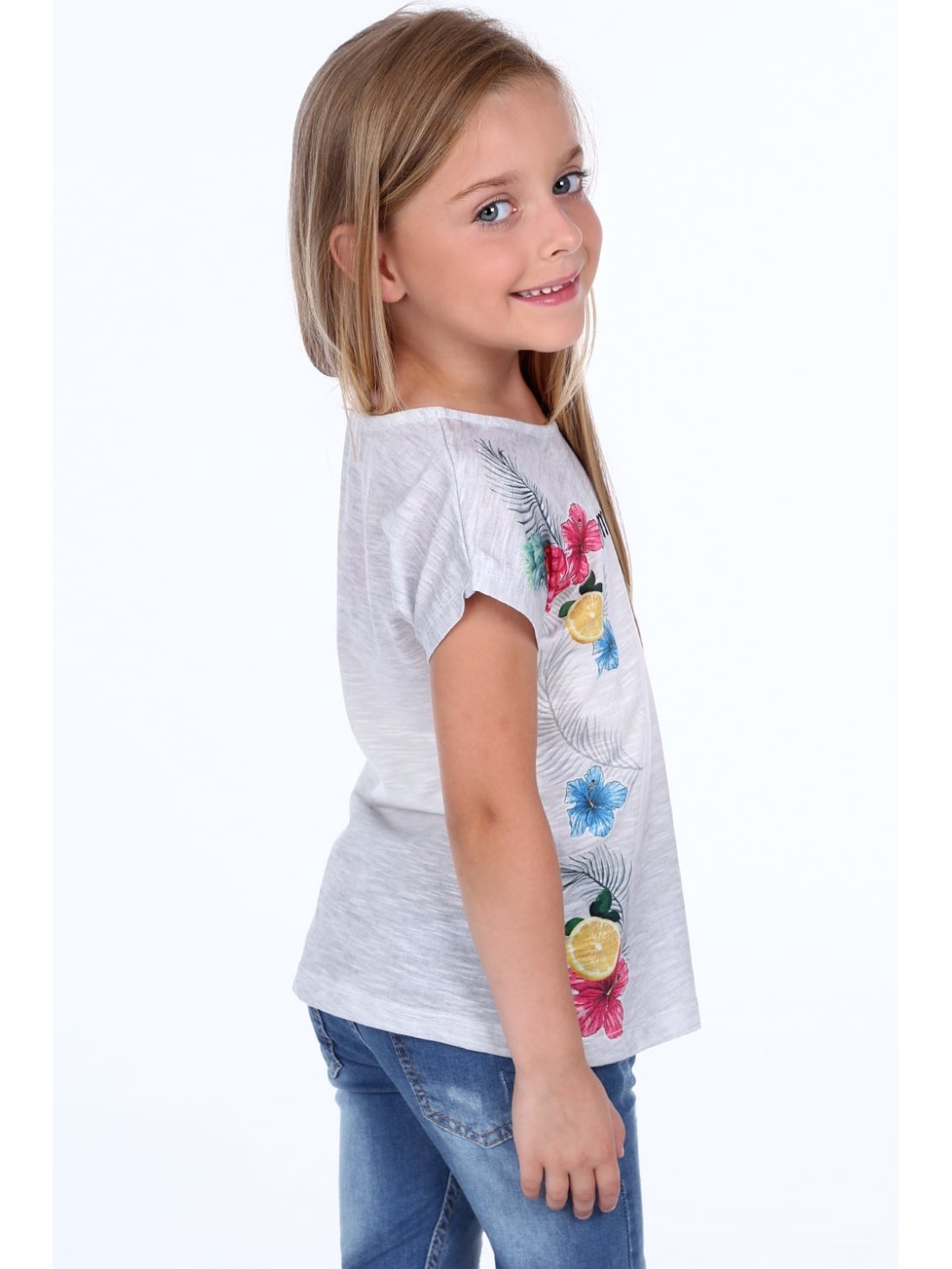 Bluza cu model imprimat, gri deschis NDZ8811 - Magazin online - Boutique